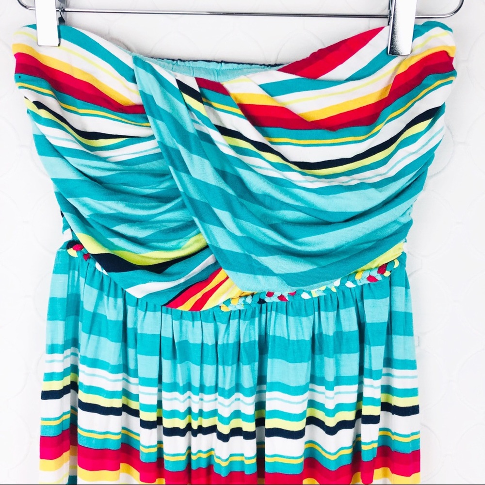 Tart Multicolored Striped Tube Babydoll Dress S - Picture 4 of 7